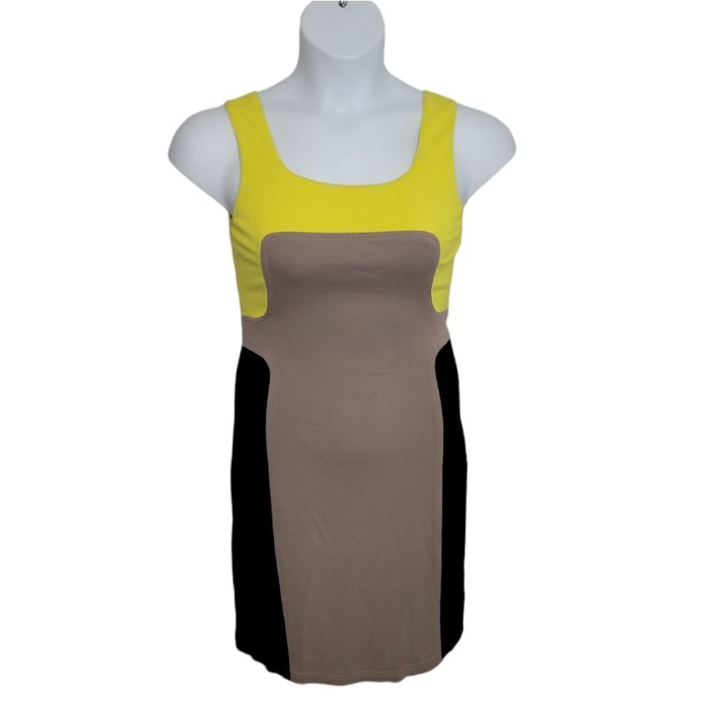 YOANA BARASCHI dress neon color block sleeveless cutout back bodycon 4